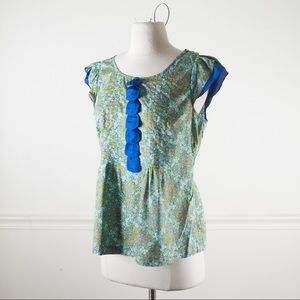 Edme & Esyllte Floral Cotton Blouse Anthropologie